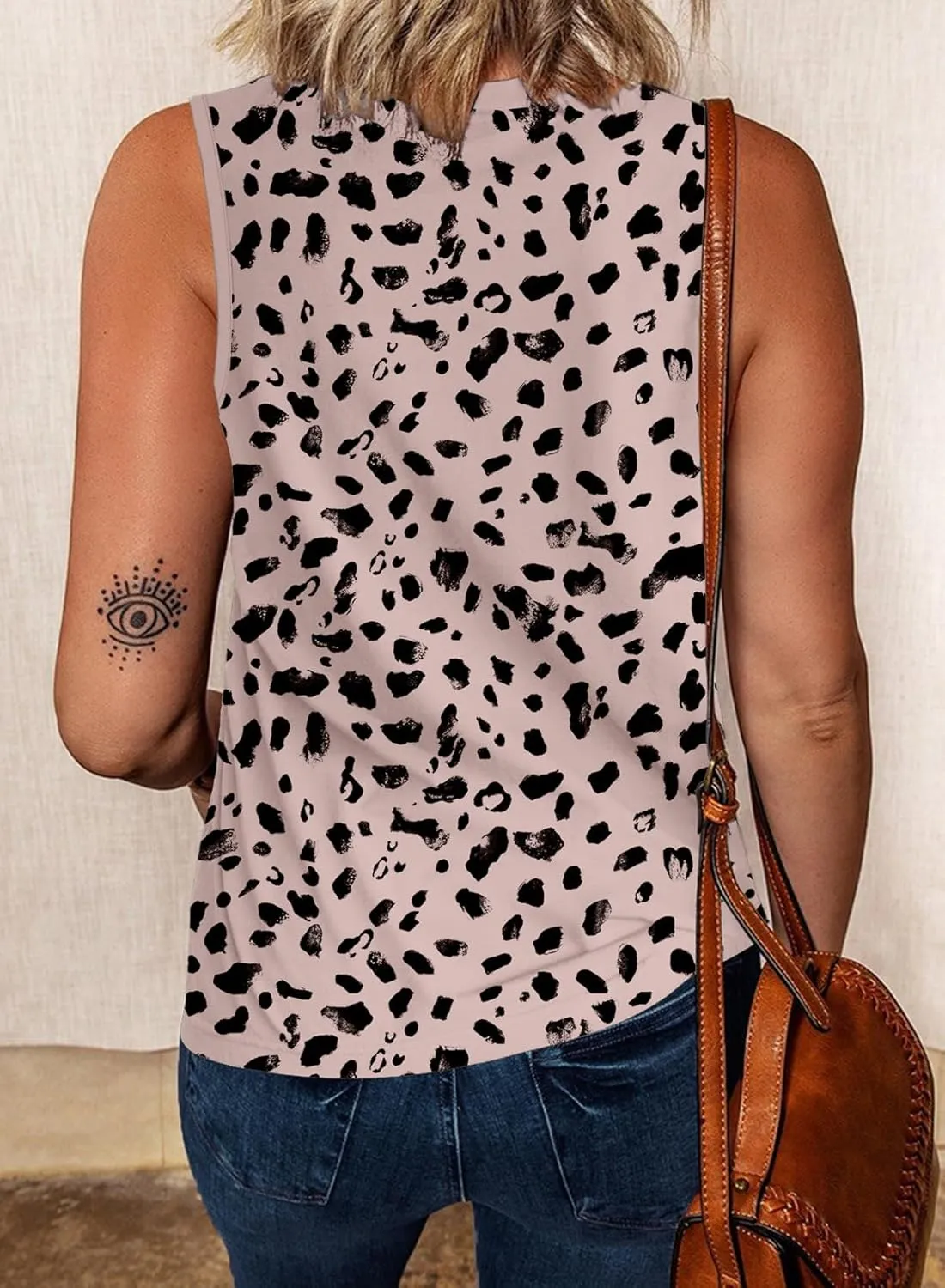Biucly Womens Summer Crewneck Tank Top Casual Loose Sleeveless Tops Shirts