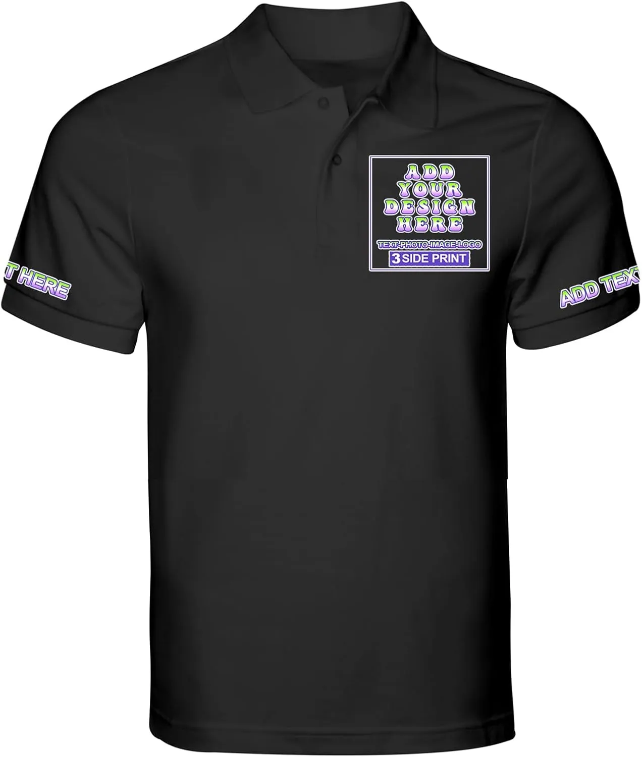 Custom Polo Shirt for Men Design Your Own Personalized Customized Golf T Shirts Tee Embroidered Text Photo Logo