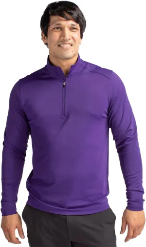 Cutter & Buck Men's Long Sleeve Virtue Eco Pique Recycled Quarter Zip Overknit