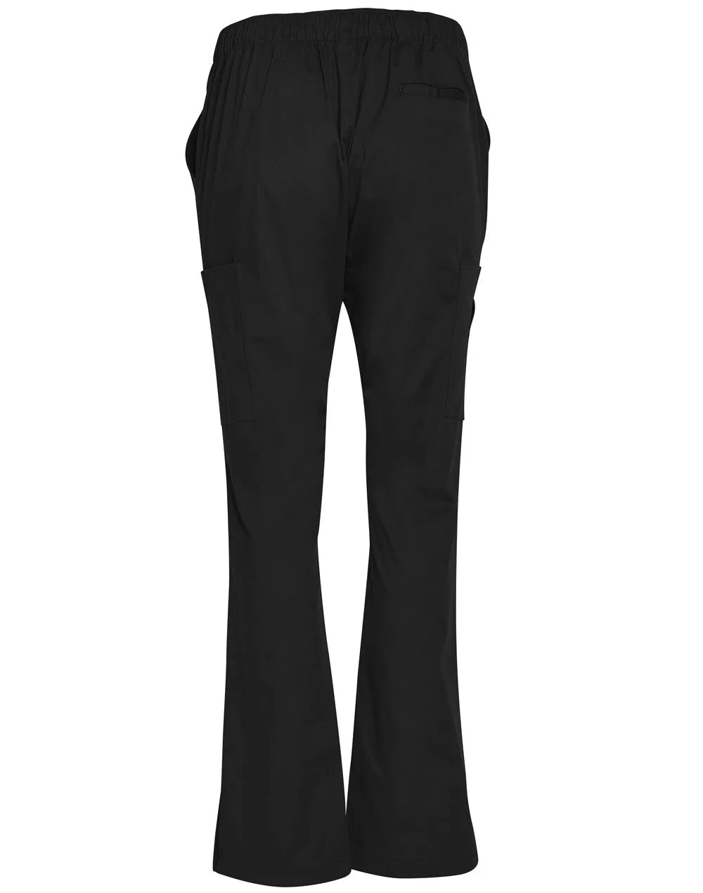 Ladies Semi-Elastic Waist Tie Solid Colour Scrub Pants - M9720