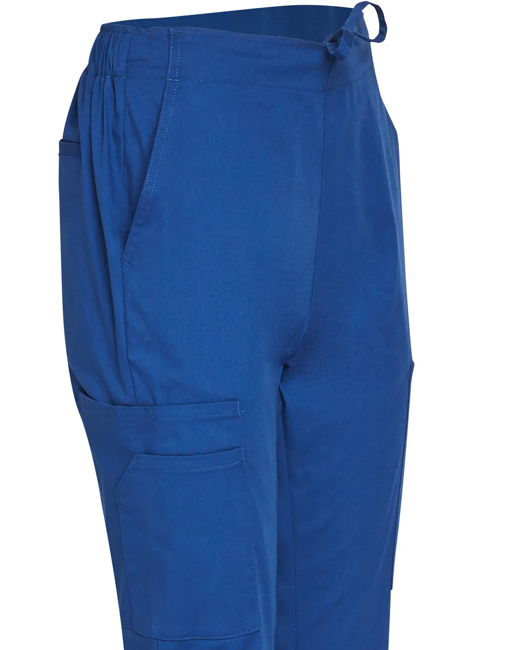Ladies Semi-Elastic Waist Tie Solid Colour Scrub Pants - M9720