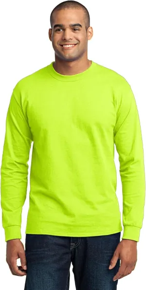 Port & Company Men's Tall Long Sleeve 50/50 Cotton/Poly T Shirt